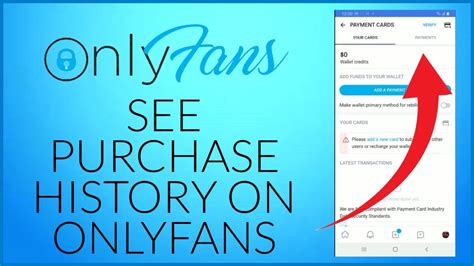 How to see purchase history on onlyfans